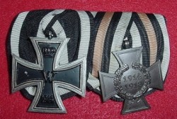 Imperial German Two-Medal Bar with Berlin Maker's Label...$150 SOLD