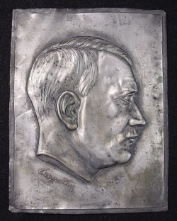 Nazi Adolf Hitler Metal Profile Plaque...$185 SOLD