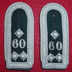 Nazi Infantry NCO Stabsfeldwebel Slip-On Shoulder Straps...$85 SOLD