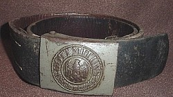 Nazi Army EM Belt with Buckle and Leather Tab...$165 SOLD