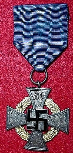Nazi 50-Year Faithful Service Cross...$170 SOLD