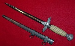 Nazi Luftwaffe Officer's Dress Dagger by WMW with Scarce Simulated Ivory Grip...$675 SOLD
