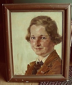 Nazi-Era Oil Painting of a HJ-BDM Girl by Edwin Fritzsche...$150 SOLD
