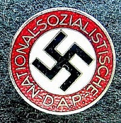 Nazi NSDAP Party Pin Badge by Gustav Brehmer...$85 SOLD