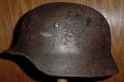 Nazi Luftwaffe Single Decal M40 Combat Helmet...$185 SOLD