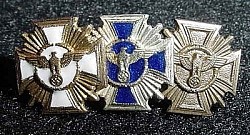 Nazi NSDAP Long Service Medals Lapel Badge...$115 SOLD