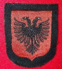 Nazi 21. Waffen-Gebirgs-Division der SS "Skanderbeg“ Arm Shield Patch...$75 SOLD