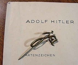 Original Nazi Adolf Hitler Stationary with 1933 Reichstag Election Campaign Stickpin...$95 SOLD