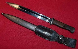 Nazi K98 Rifle Bayonet with Leather Frog...$125 SOLD