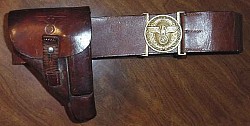 Nazi Political Leader's PPK Holster with Belt and Buckle...$950 SOLD