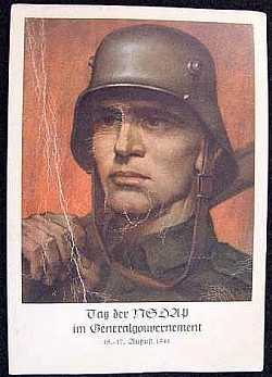 Nazi Occupied Poland "Heroic Soldier" Postcard...$15 SOLD