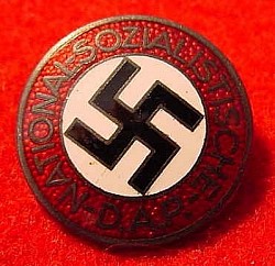 Nazi NSDAP Enameled Party Pin marked 