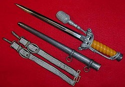 Nazi Army Officer's Dress Dagger by Eickhorn with Hangers and Portapee...$575 SOLD