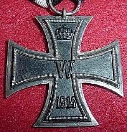 WWI German Iron Cross 2nd Class with Ring Marked 