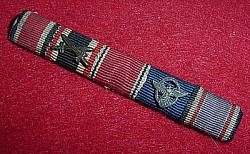 Nazi Five-Ribbon Bar with Two Metal Devices...$40 SOLD