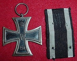 WWI German Iron Cross 2nd Class with Ring Marked 