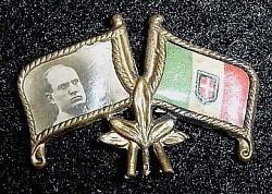 WWII Italian Fascist "Mussolini" Patriotic Pin...$35 SOLD