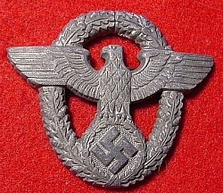 Nazi Police Visor Hat Badge Insignia...$35 SOLD