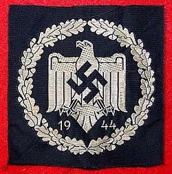 Nazi 1944 DRL Silver Sports Badge Patch...$45 SOLD