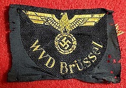 Nazi Reichsbahn "WVD Brussel" Sleeve Eagle Patch...$38 SOLD