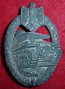 Nazi Silver Panzer Assault Badge...$140 SOLD