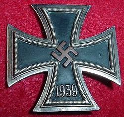 Nazi Iron Cross 1st Class with Early Deumer Copper Plating...$285 SOLD