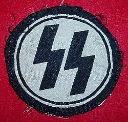 Nazi SS Sports Shirt Patch with SS-RZM Tag...$335 SOLD