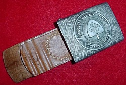 Nazi RAD EM Belt Buckle by Assmann with Leather Tab...$125 SOLD