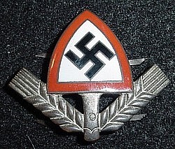 Nazi RAD Officer's Enameled Cap Badge...$85 SOLD