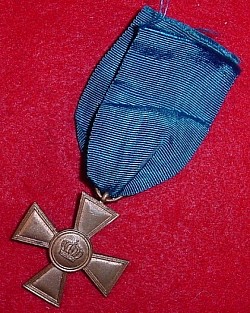 Prussian 15-Year Service Award Cross 1st Class...$35 SOLD