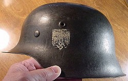 Nazi Army M42 Single Decal Combat Helmet with Liner...$425 SOLD