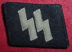 Nazi SS EM Collar Tab with SS-RZM Tag...$525 SOLD