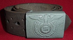 Nazi SS EM Belt Buckle Marked "RZM M155/43 SS" with Belt...$650 SOLD