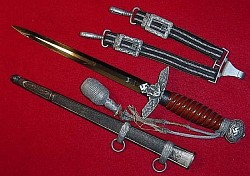 Nazi Luftwaffe Officer's Dress Dagger by Paul Weyersberg with Hangers and Portapee...$750 SOLD