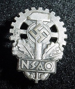 Nazi NSAO Donation Badge by Deschler of Munich...$25 SOLD