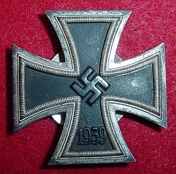 Nazi Iron Cross 1st Class Marked 