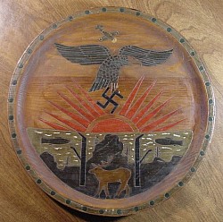 Nazi-era Early Luftwaffe Commemorative Wooden Display Plate...$175 SOLD
