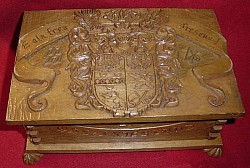 Nazi SS-SA Carved Wooden Box for Ost Friesland...$350 SOLD