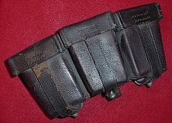 Nazi Luftwaffe K98 Rifle Three-Pocket Ammo Pouch...$45 SOLD