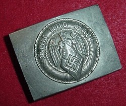 Nazi Hitler Youth Nickel Belt Buckle Marked "RZM M4/46"...$115 SOLD