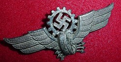 Nazi Reichsbahn/DAF Cap Badge...$95 SOLD