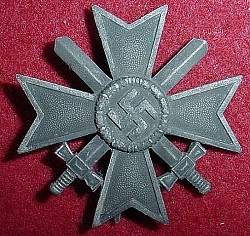 Nazi War Merit Cross with Swords Marked 