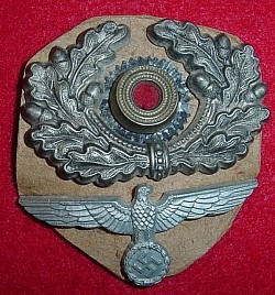 Nazi Army Visor Hat Insignia Set...$80 SOLD