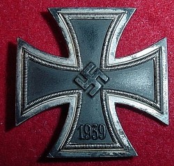 Nazi 1939 Iron Cross 1st Class Marked 