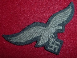 Nazi Luftwaffe EM Embroidered Breast Eagle Patch...$45 SOLD