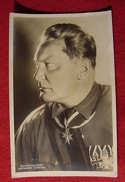 Nazi Picture Postcard of Hermann Göring by Hoffmann...$22 SOLD