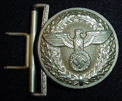 Nazi Political Leader's Belt Buckle Marked "RZM M4/22"...$100 SOLD