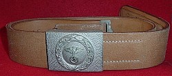 Nazi 1st Pattern Reichsluftschutzbund (RLB) Enlisted Belt Buckle with Belt...$295 SOLD