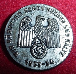 Nazi 1933-34 "Fight Against Hunger and Cold" Badge...$18 SOLD