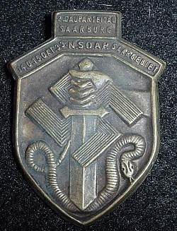 Nazi 1933 "2nd NSDAP Gauparteitag Saarburg" Badge...$65 SOLD